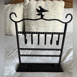 Wrought iron jewelry stand